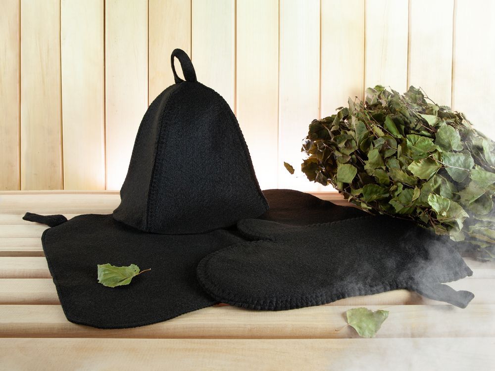 Банная рукавица Heat Off, черная арт.18384.30