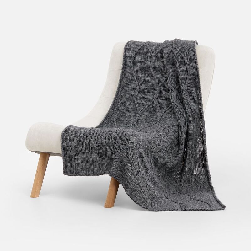 Плед Curve Verve, серый меланж (маренго) арт.20706.28