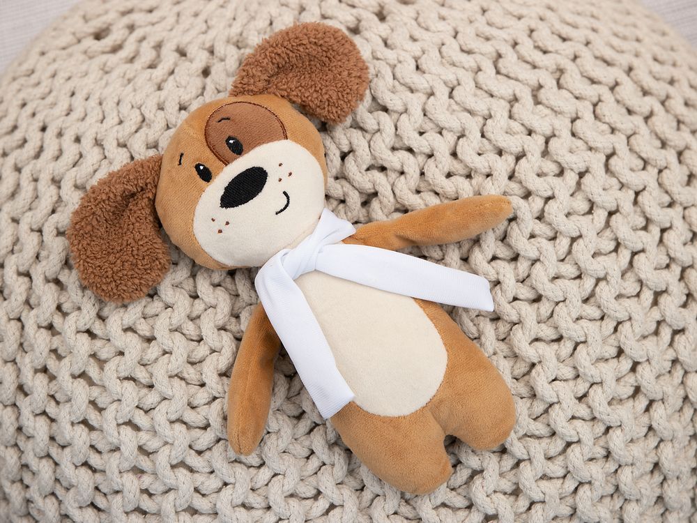 Мягкая игрушка Beastie Toys, собачка с белым шарфом арт.19989.01