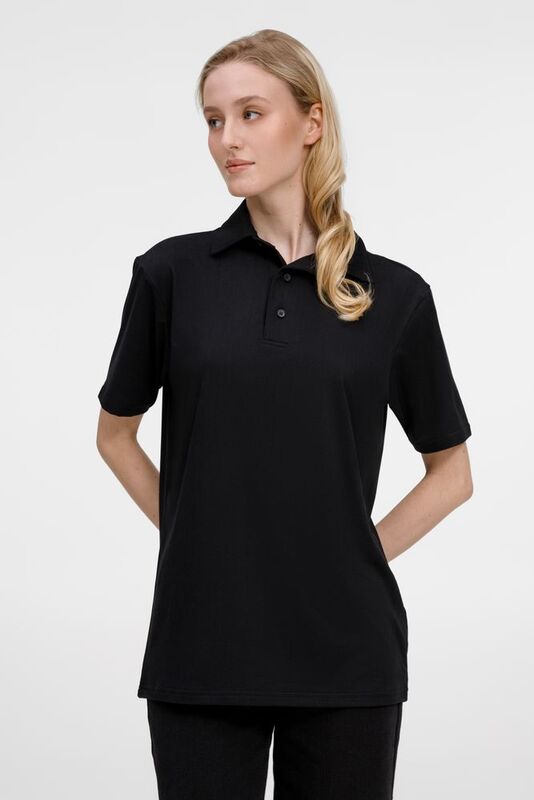 Рубашка поло унисекс Senti, черная арт.20186.30