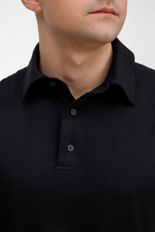 Рубашка поло унисекс Senti, черная арт.20186.30