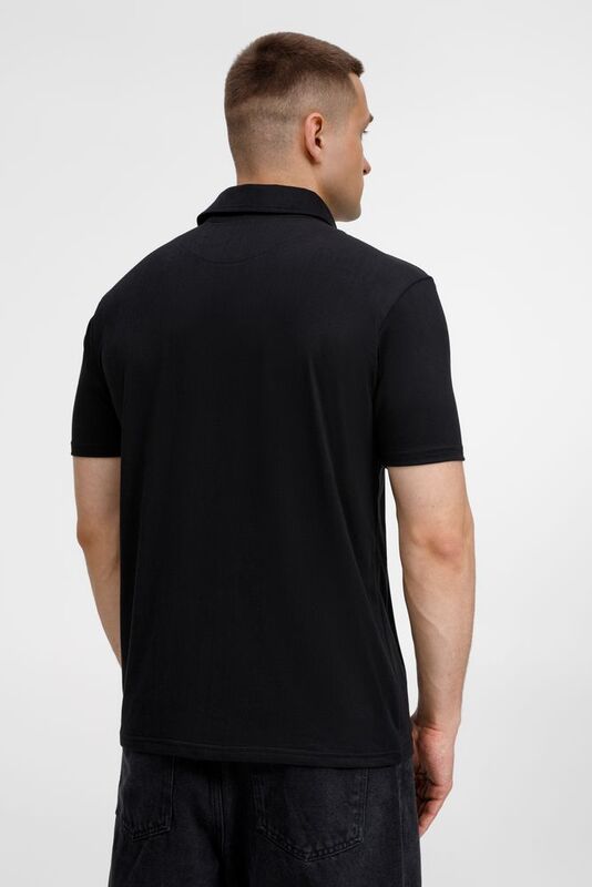 Рубашка поло унисекс Senti, черная арт.20186.30