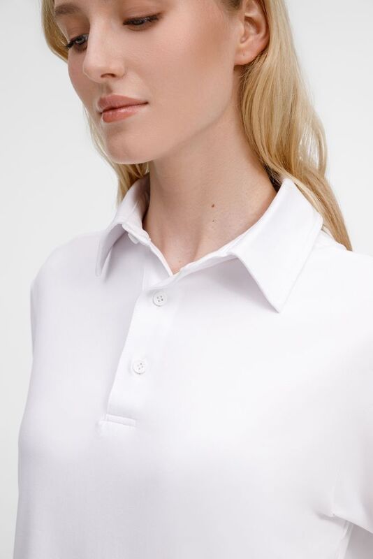 Рубашка поло унисекс Senti, белая арт.20186.60