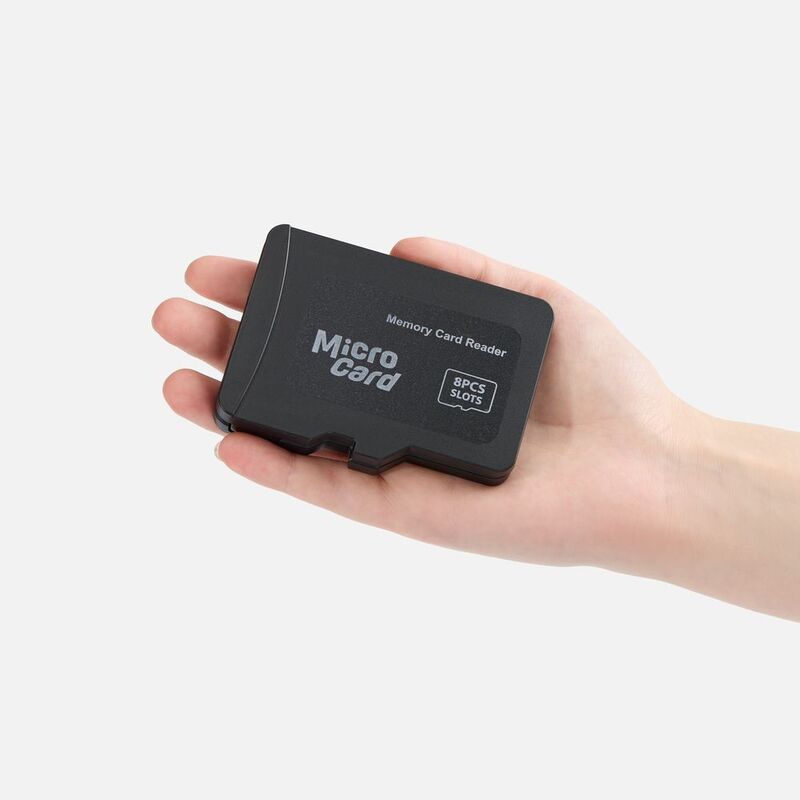 Органайзер для карт памяти и SIM с кардридером Multitask, черный арт.18577.30