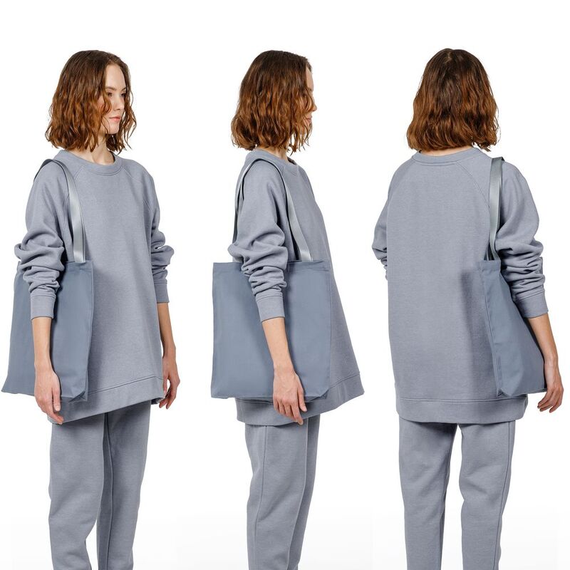 Шопер B4, серый с серыми ручками арт.19214.10