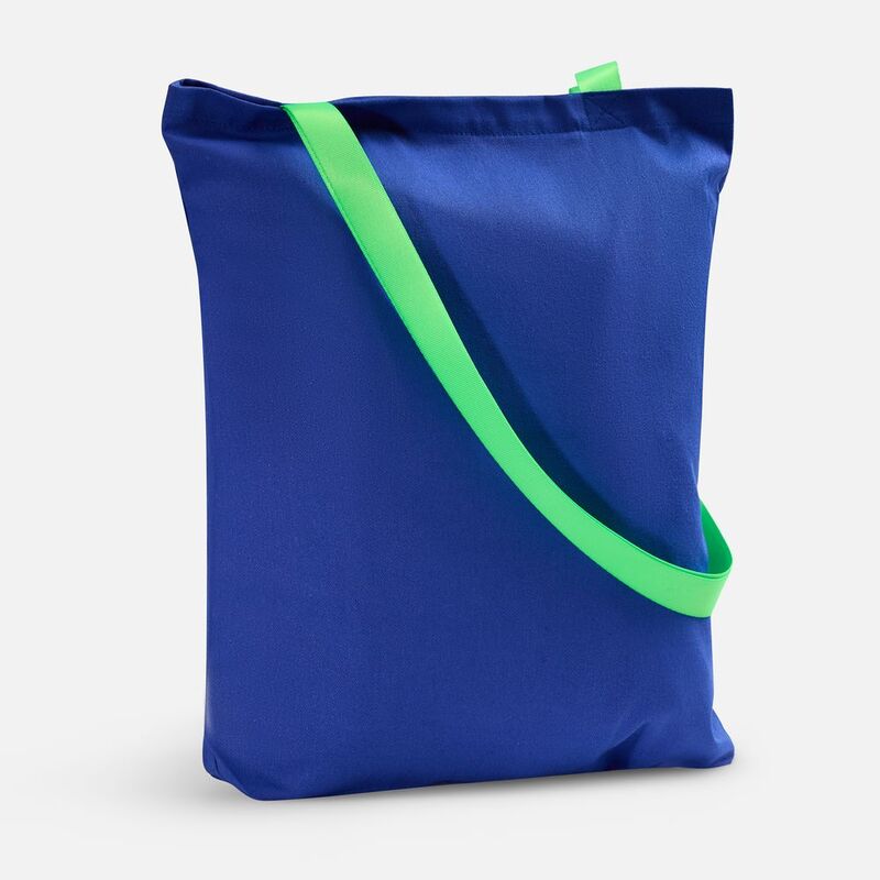 Шопер B4, синий с зелеными ручками арт.19214.41