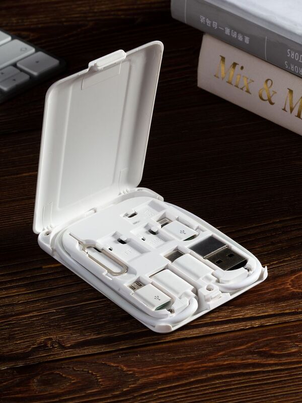 Органайзер с беспроводной зарядкой и набором адаптеров Octopod, белый арт.16877.60