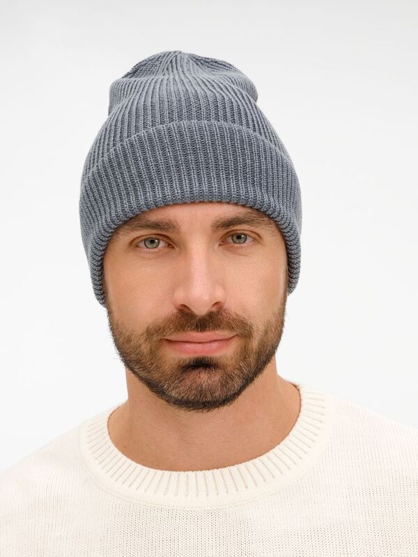 Шапка Nobilis Mono, серая (стальная) арт.19909.27