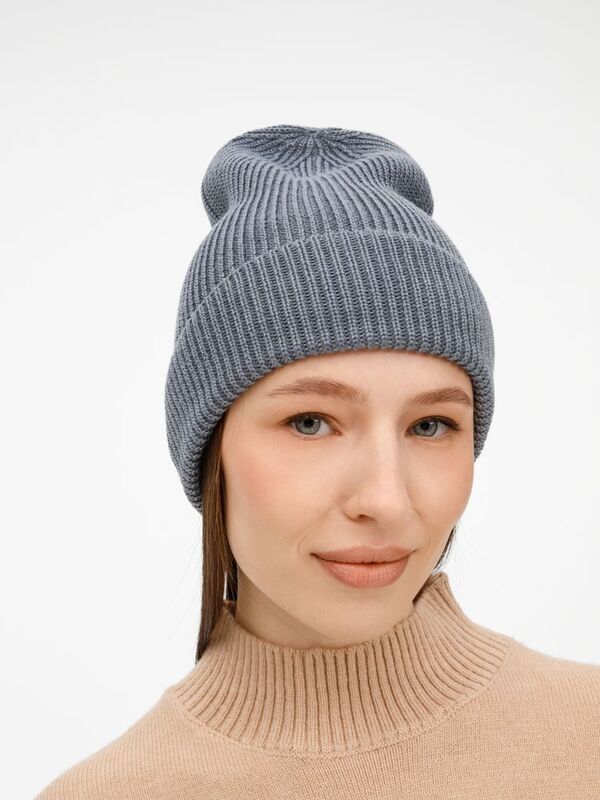 Шапка Nobilis Mono, серая (стальная) арт.19909.27