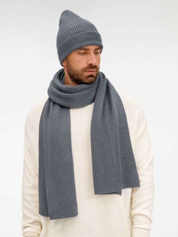 Шапка Nobilis Mono, серая (стальная) арт.19909.27