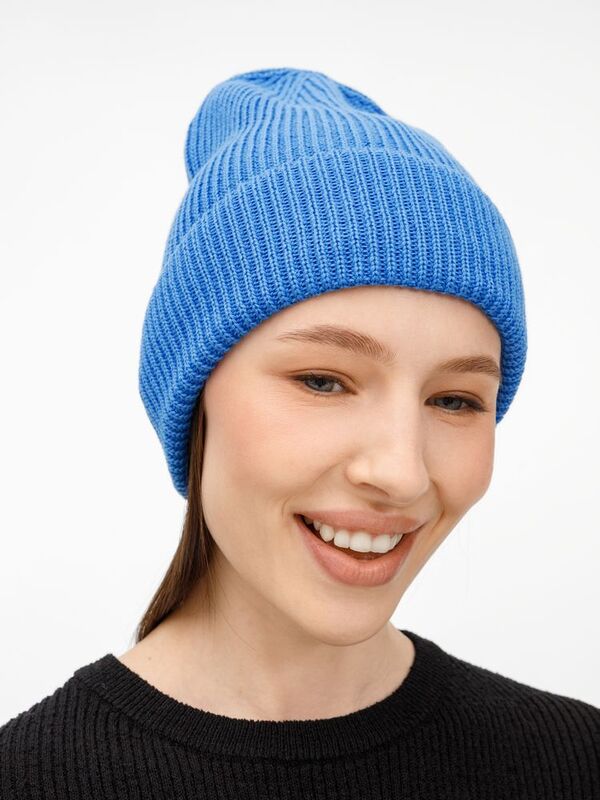 Шапка Nobilis Mono, синяя (аква) арт.19909.48