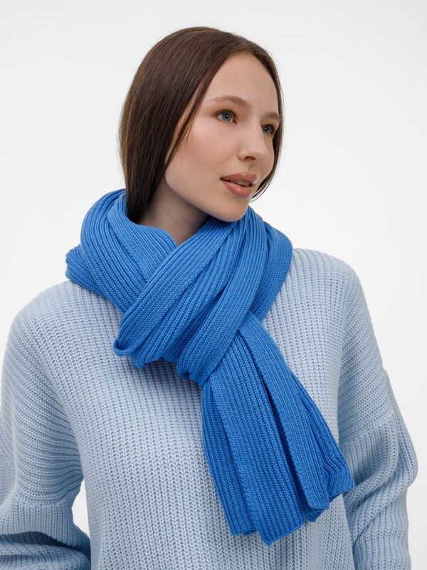 Шарф Nobilis Mono, синий (аква) арт.19908.48