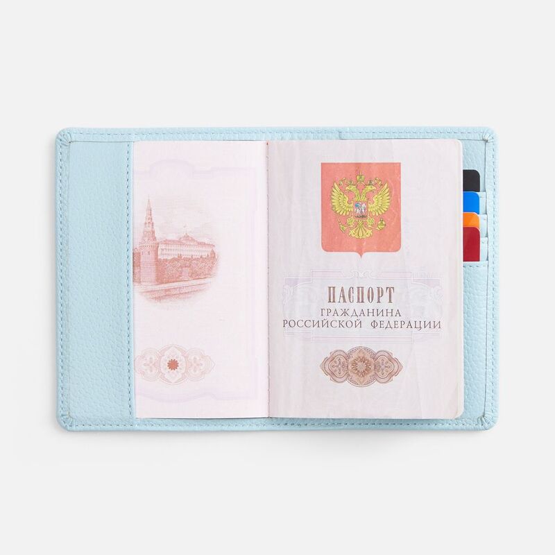 Обложка для паспорта Unison, голубая арт.22107.14