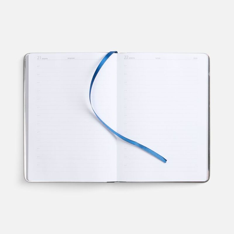 Ежедневник Metal Frame на заказ, датированный, синий арт.18859.40