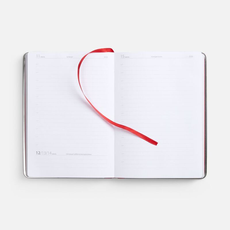 Ежедневник Metal Frame на заказ, датированный, красный арт.18859.50