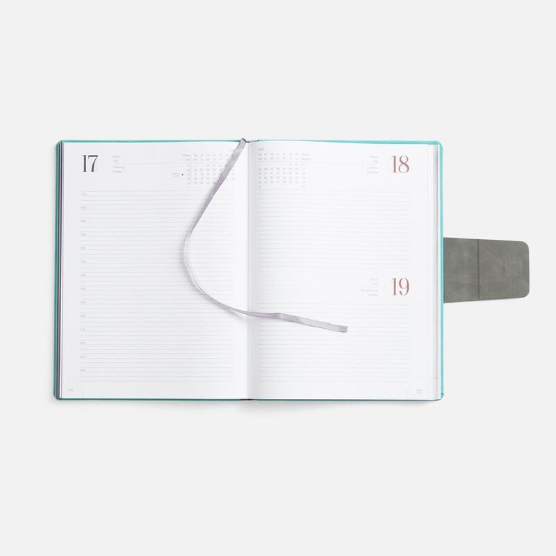 Ежедневник Grande Strap на заказ, датированный, бирюзовый арт.18860.49