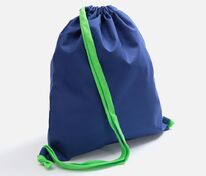 Рюкзак B3, синий с зелеными лямками арт.19217.41