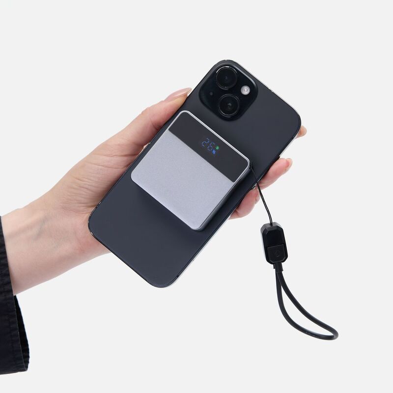 Внешний аккумулятор с беспроводной зарядкой Aura Power 5000 мАч, серый арт.18455.10