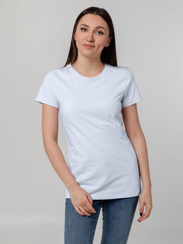 Футболка женская T-bolka Stretch Lady, белая (холодный оттенок) арт.1891.61
