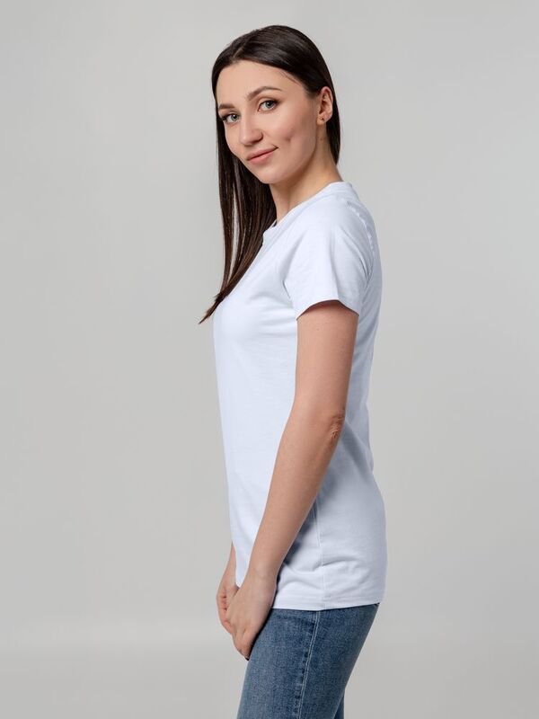 Футболка женская T-bolka Stretch Lady, белая (холодный оттенок) арт.1891.61