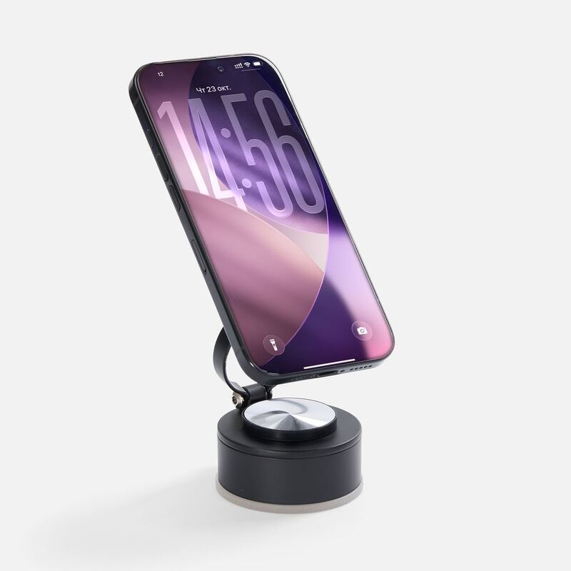 Вакуумный магнитный держатель airFix, черный с серым арт.18391.30