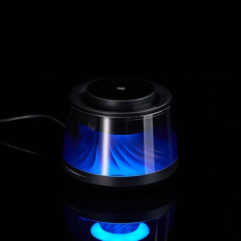 Bluetooth-колонка с подсветкой и беспроводной зарядкой Quantum, черная арт.18395.30
