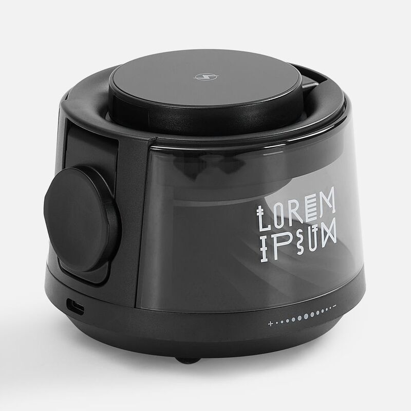 Bluetooth-колонка с подсветкой и беспроводной зарядкой Quantium, черная арт.18395.30