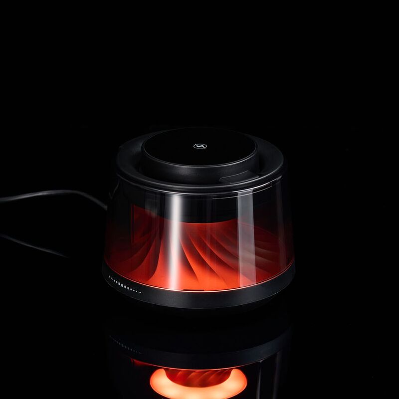 Bluetooth-колонка с подсветкой и беспроводной зарядкой Quantum, черная арт.18395.30