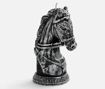 Свеча фигурная «Бюст лошади», серебристая арт.20332.10