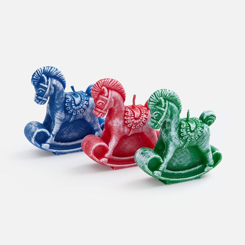 Свеча фигурная &laquo;Лошадка-качалка&raquo;, синяя арт.20333.40