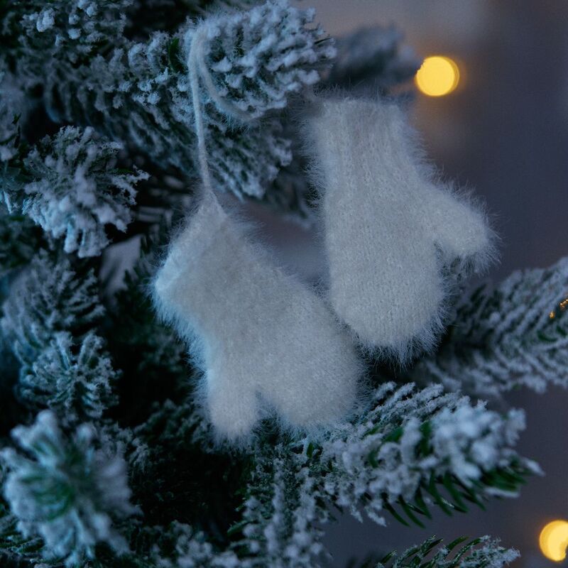 Подвеска на елку &laquo;Вьюжка&raquo;, варежки, белая арт.19261.60