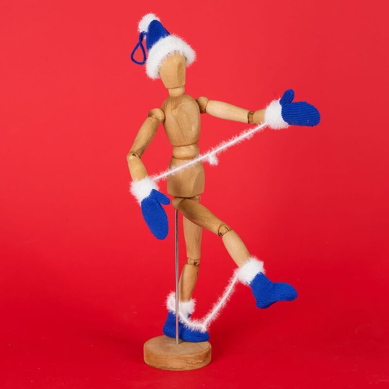 Подвеска на елку &laquo;Вьюжка&raquo;, варежки, синяя арт.19261.40