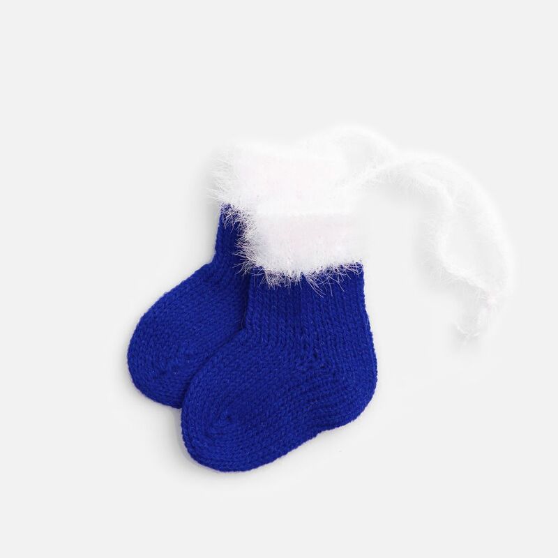 Подвеска на елку &laquo;Вьюжка&raquo;, носочки, синяя арт.19262.40