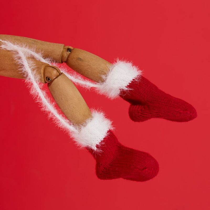 Подвеска на елку &laquo;Вьюжка&raquo;, носочки, красная арт.19262.50