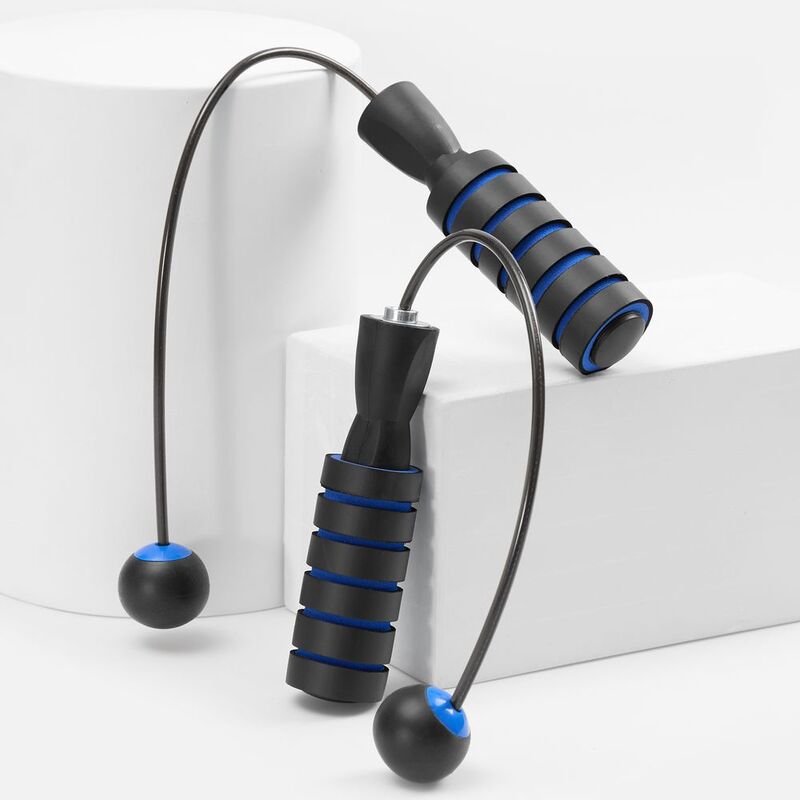 Беспроводная скакалка Silentino, черная с синим арт.18458.34