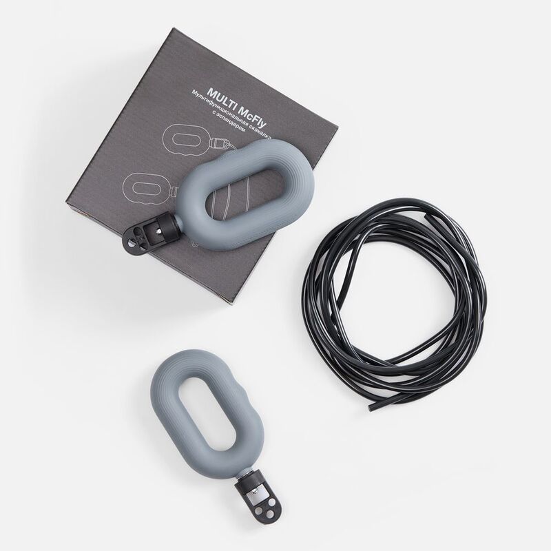 Мультифункциональная скакалка с эспандером Multi McFly, серая арт.19228.10