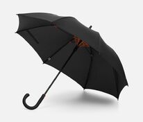 Зонт-трость Hidecolor с цветными спицами, черный с оранжевым арт.18579.20