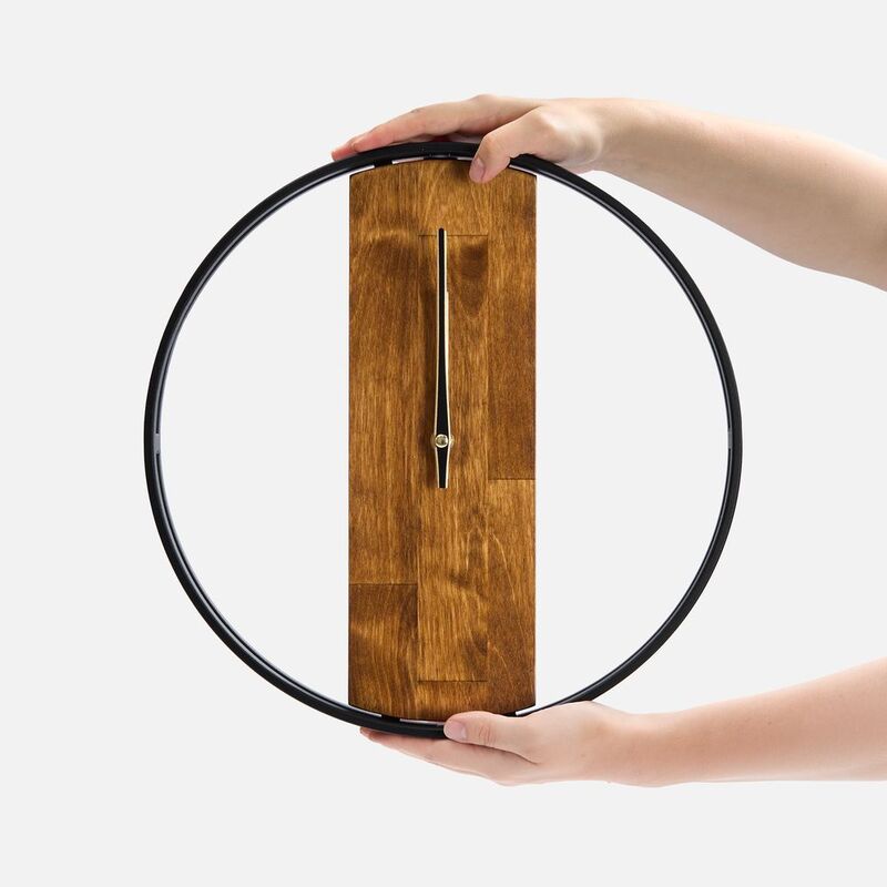 Часы Woodix, черные с коричневым арт.19229.35