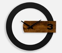 Часы TimeLord, черные с коричневым арт.19232.35