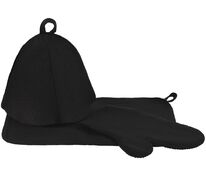 Набор для бани «Парилка», ver.2, черный арт.20443.30