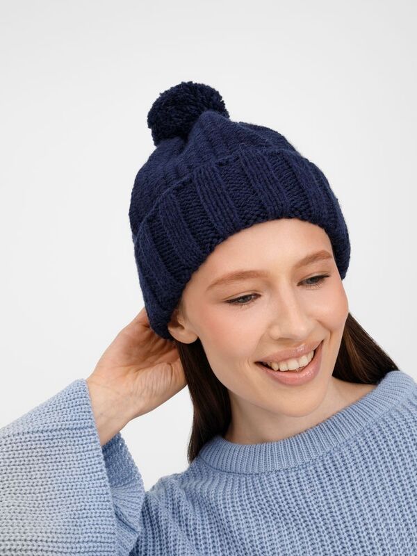 Шапка Frissonelle, темно-синяя арт.19922.41