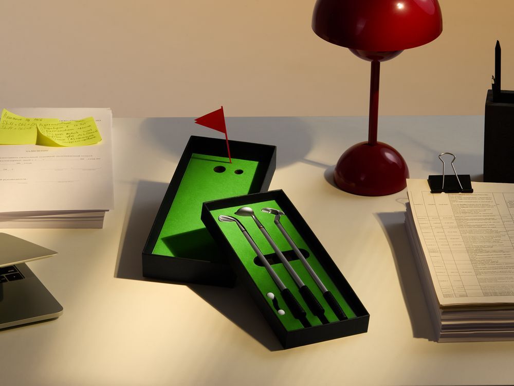 Настольный мини-гольф Golfink, черный с зеленым яблоком арт.20888.30