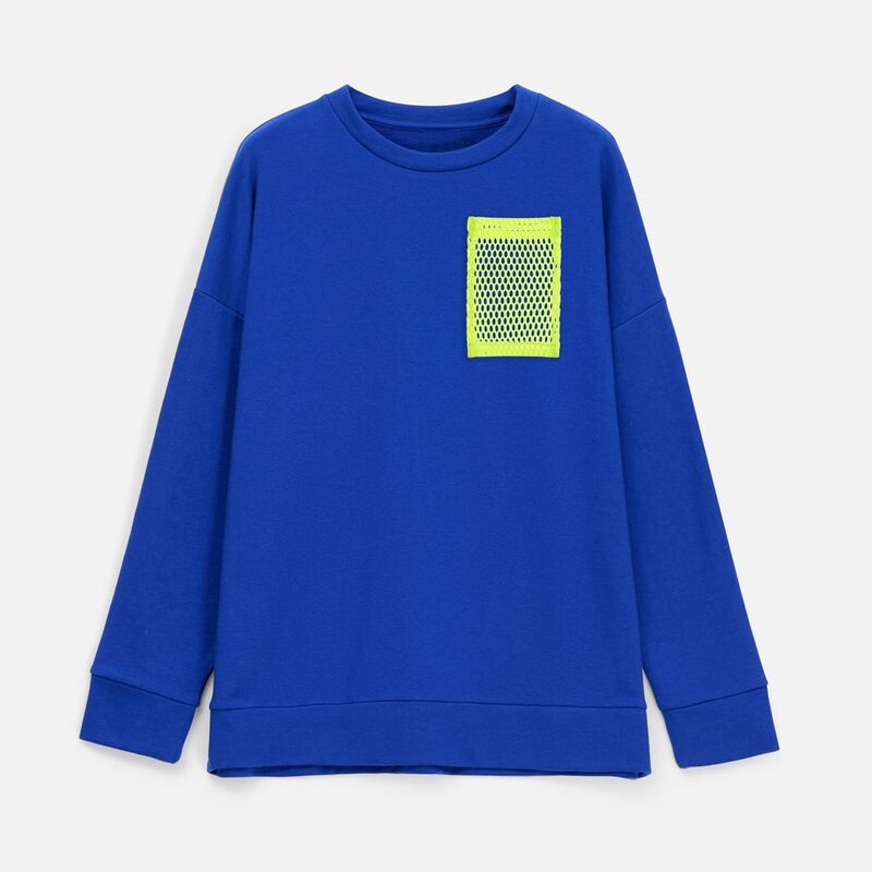 Карман из крупной сетки Pose, синий арт.18457.44