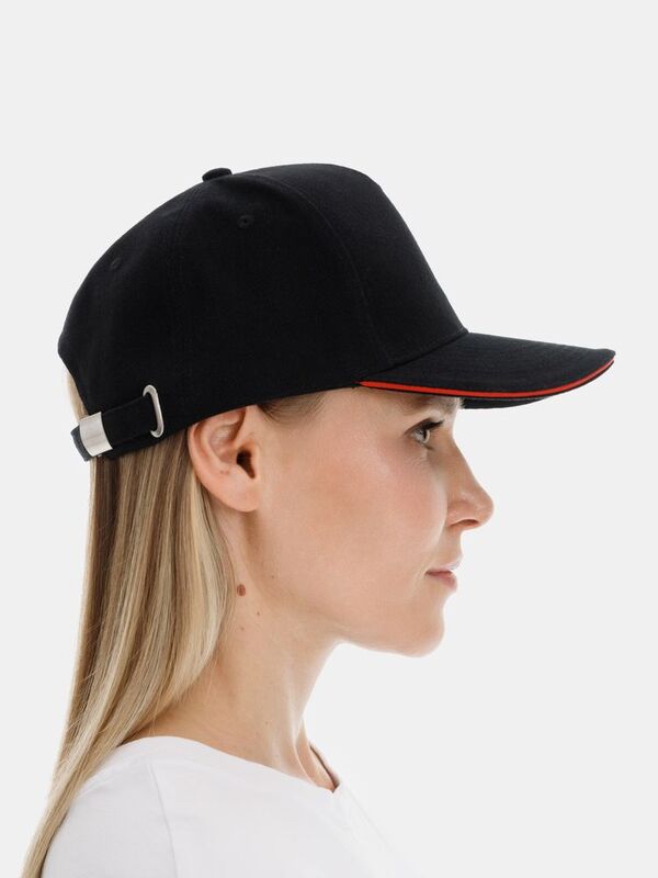 Бейсболка Classic 2.0, черная с красным кантом арт.21848.35
