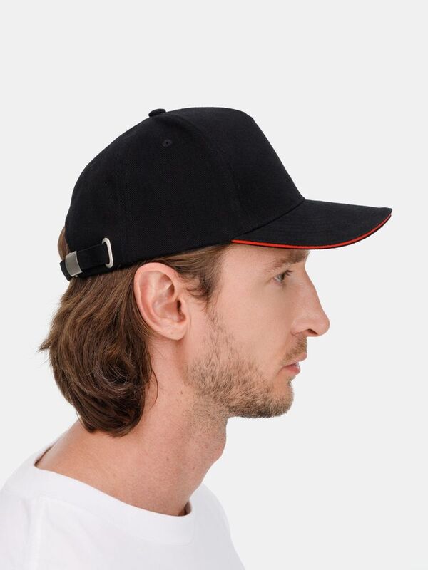 Бейсболка Classic 2.0, черная с красным кантом арт.21848.35