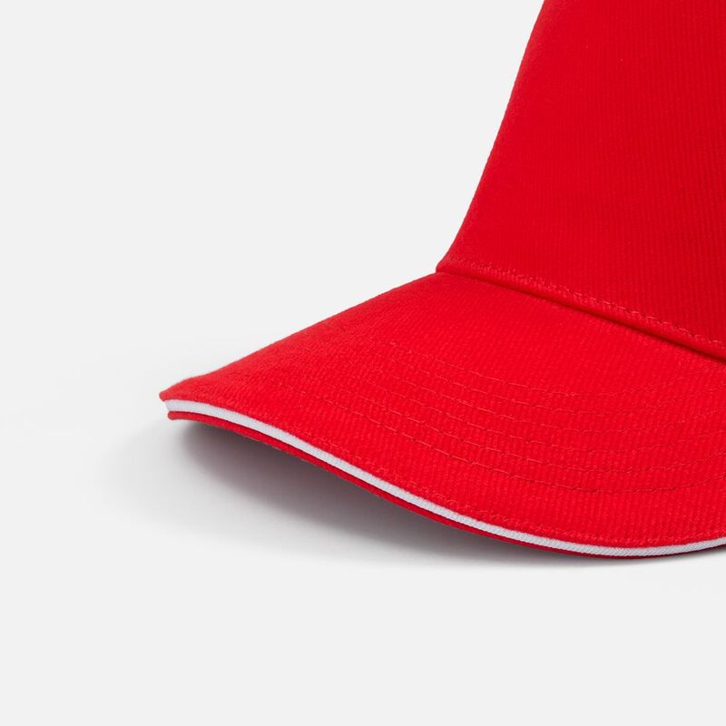 Бейсболка Classic 2.0, красная с белым кантом арт.21848.56