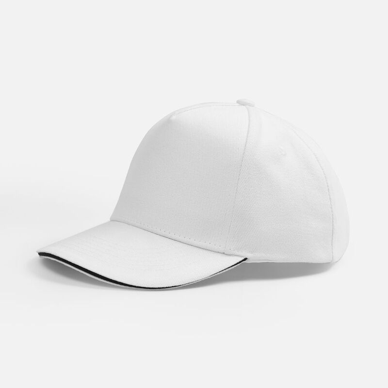 Бейсболка Classic 2.0, белая с темно-синим кантом арт.21848.64