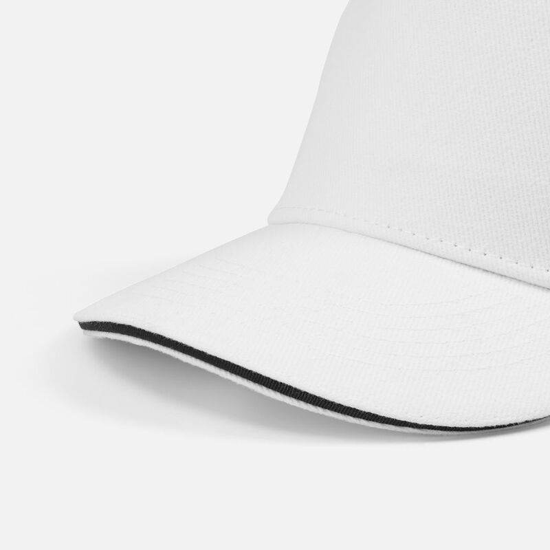 Бейсболка Classic 2.0, белая с темно-синим кантом арт.21848.64