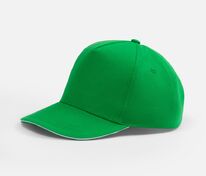 Бейсболка Classic 2.0, ярко-зеленая с белым кантом арт.21848.92