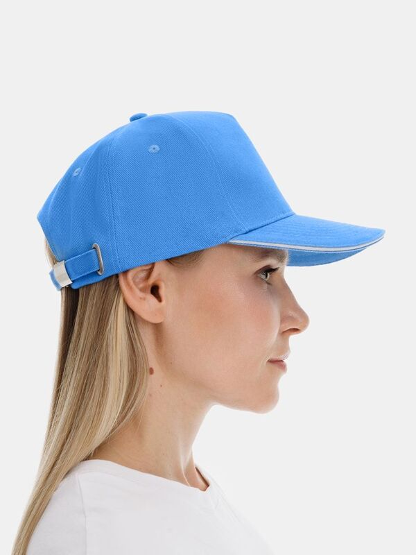 Бейсболка Classic 2.0, синяя с белым кантом арт.21848.49